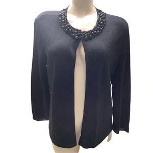 Jones New York Size Medium Collection Sweater with Beaded Neck. New With Tags